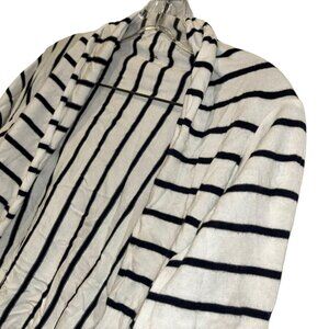 Ralph Lauren white French Breton Nautical Stripe waterfall cardigan wrap…